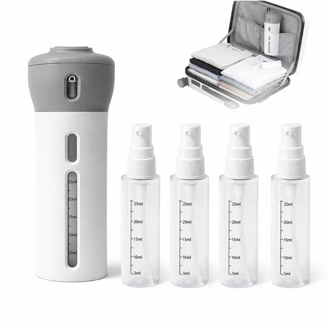 Velari – Dispensador 4 en 1 Compacto para Viaje